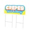 Signmission Crepes Die Cut Yard Sign & Stake outdoor plastic coroplast window, C-DC-2436-Crepes19 C-DC-2436-Crepes19 - alternate 1