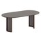 Homeroots 66" Brown Solid Wood Double Pedestal Base Oval Dining Table 712863 - alternate 1