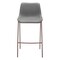 Homeroots Set of Two 30" Slate Gray and Brown Faux Leather and Steel Bar Height Bar Chairs 555681 - alternate 5