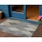 Homeroots 3' X 5' Pewter Gray And Gold Argyle Washable Indoor Outdoor Area Rug 613729 - alternate 1