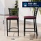 Flash Furniture HERCULES Black Ladder Back Metal Restaurant Counter Stool - Burgundy Vinyl Seat, 2PK 2-XU-DG697BLAD-24-BURV-GG - alternate 8