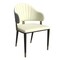 Leisuremod Aria Modern Dining Chair in Leather and Iron Legs with Curved Back in Grey AC45GR - alternate 1