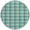 Homeroots 8' Blue And Green Round Plaid Washable Indoor Outdoor Area Rug 601436 - alternate 9