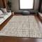 Homeroots 5' X 8' Brown Beige And Ivory Striped Washable Indoor Outdoor Area Rug 583415 - alternate 5