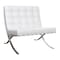 Homeroots 32" White and Silver Italian Leather Tufted Lounge Chair 520598 - alternate 8
