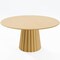 Homeroots 60" Brown Solid Wood Pedestal Base Round Top Dining Table 721029 - alternate 1