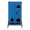 5S Supplies Housekeeping Shadow Board Broom Station V4, Blue / Black Shadows, Kit + Stand, No Text HSB-V4-BLUE-KIT-STAND- NO TEXT - alternate 1