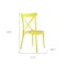 Homeroots Set of Four Yellow Heavy Duty Plastic Cross Back Dining Side Chairs 565180 - alternate 2