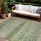 Homeroots 8' X 10' Artichoke Green Blue And Black Floral Washable Indoor Outdoor Area Rug 606173 - alternate 1