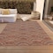 Homeroots 5' X 8' Orange Gold And Ivory Geometric Washable Indoor Outdoor Area Rug 615219 - alternate 8