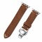 Elegani Band Compatible with Apple Watch 41mm, Dark Brown, Silver, Black, Rose Gold, Yellow Gold Buckle SDQR-DBRN-41 - alternate 1