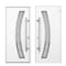 Vdomdoors Steel Door Deux 6500 White Transom Window Stainless Inserts Single Modern Painted-W36xH80+16-Right DEUX6500EXD-WS-W36 x H80+16-Right-hand Inswing - alternate 6