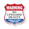 Signmission Warning No Lifeguard On Duty, 18 Inch X 18 Inch, Plastic Sign SHI-P-18-479 - alternate 1
