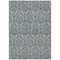 Homeroots 10' X 14' Blue and Cream Damask Washable Non Skid Indoor Outdoor Area Rug 563870 - alternate 5