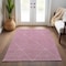 Homeroots 8' X 10' Blush And Ivory Geometric Washable Indoor Outdoor Area Rug 612115 - alternate 8