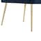Homeroots Set of Two Navy Blue And Gold Upholstered Velvet Dining Side Chairs 535385 - alternate 7