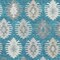 Homeroots 8' X 10' Teal Blue Ivory And Gray Southwestern Washable Indoor Outdoor Area Rug 615179 - alternate 7