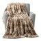 Lavish Home Oversized Ruched Faux Fur Blanket Plush Polyester Faux Fur Queen-Size Throw for Sofas & Beds HT-THROW1-TP - alternate 8