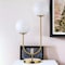 Homeroots 28" Gold Metal Two Light Novelty Table Lamp With White Globe Shade 546101 - alternate 7
