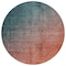 Homeroots 8' Round Gray and Red Orange Round Ombre Washable Non Skid Indoor Outdoor Area Rug 563732 - alternate 7