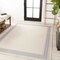 Jonathan Y Lucia Classic Diamond Border Cream/Blue 3 ft. x 5 ft. Indoor/Outdoor Area Rug SMB207A-3 - alternate 7