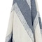 Homeroots 50" X 60" Blue And Ivory Cotton Woven Striped Throw Blanket with Fringe 518817 - alternate 3