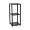 Homeroots 28" Black Square End Table With Two Shelves 372927 - alternate 1