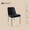 Manhattan Comfort Loft Metal Vegan Leather Side Chair in Black - Set of 2 DC1533-2 - alternate 7