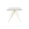 Homeroots 60" Clear And Gold Glass And Steel Dining Table 546175 - alternate 12