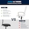 Flash Furniture Mid-Back White Leather Swivel Office Chair with Gold Frame and Arms GO-2286M-WH-GLD-GG - alternate 15
