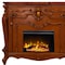 Homeroots 59" Brown Wood Ornate Carved Scrollwork Electric Fireplace With Mantle 574009 - alternate 6