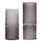 Homeroots Set of Two Gray Glass Cylinder Table Vases, 2PK 632625 - alternate 1