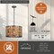 Vaxcel Norwood 1L Gray Industrial Woven Wood Drum Pendant Hanging Ceiling Light P0363 - alternate 9