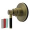 Kingston Brass Single-Handle Six-Way Diverter Valve with Round Trim Kit, Antique Brass KS4033DKL - alternate 1