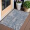 Homeroots 3' X 5' Blue Gray And Silver Abstract Washable Indoor Outdoor Area Rug 588004 - alternate 1