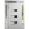 Vdomdoors Front Exterior Prehung Metal-Plastic Door, Manux 8933 White Silk, 2 Side and Top Sidelite Transom,  MANUX8933EXD-WS-W16+32+16xH80+14-RH - alternate 1