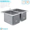 Amgood Stainless Steel 2 Compartment Drop-In Sink. Bowl 10 in. x 14 in. x 10 in.. No Faucet AMG SINK DIS S2C-101410-NF-Z - alternate 4