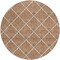 Homeroots 8' Brown Copper And Beige Round Geometric Washable Indoor Outdoor Area Rug 594739 - alternate 7