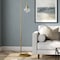 Homeroots 62" Brass Arched Floor Lamp With Clear Transparent Glass Shade 523461 - alternate 6