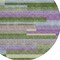 Homeroots 8' Moss Green Olive Green And Purple Round Striped Washable Indoor Outdoor Area Rug 613268 - alternate 6