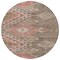 Homeroots 8' Brown And Terra Cotta Round Southwestern Washable Indoor Outdoor Area Rug 603535 - alternate 7