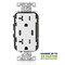 Leviton Duplex Outlet, USB C, White 20A, 125V T5835-W - alternate 1