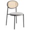 Leisuremod Euston Wicker Dining Chair with Velvet Round Seat, Grey EC17GR - alternate 1