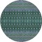 Homeroots 8' Green Blue And Purple Round Tribal Washable Indoor Outdoor Area Rug 582562 - alternate 8