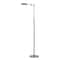 Homeroots 61" Nickel Metal Adjustable Swing Arm Floor Lamp With Gray Shade 526276 - alternate 4