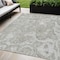 Homeroots 5' X 8' Ivory Taupe And Beige Abstract Washable Indoor Outdoor Area Rug 577158 - alternate 1