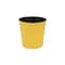 Homeroots 7in Yellow Recycled Plastic Indoor Outdoor Round Pot Planter 488220 - alternate 1