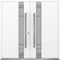Vdomdoors Metal Double Doors Deux 1713 White Enamel Frosted Glass Entry Modern Painted (W72xH80) Left hand Ou DEUX1713DEXD-BEM-W72xH80-LH-O - alternate 1