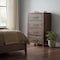 Homeroots 35" Brown Solid Wood Four Drawer Chest 524571 - alternate 5