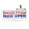 Signmission Drive Thru Now Open, 48 Inch x 120 Inch, Vinyl Banner B-120-30549 - alternate 5
